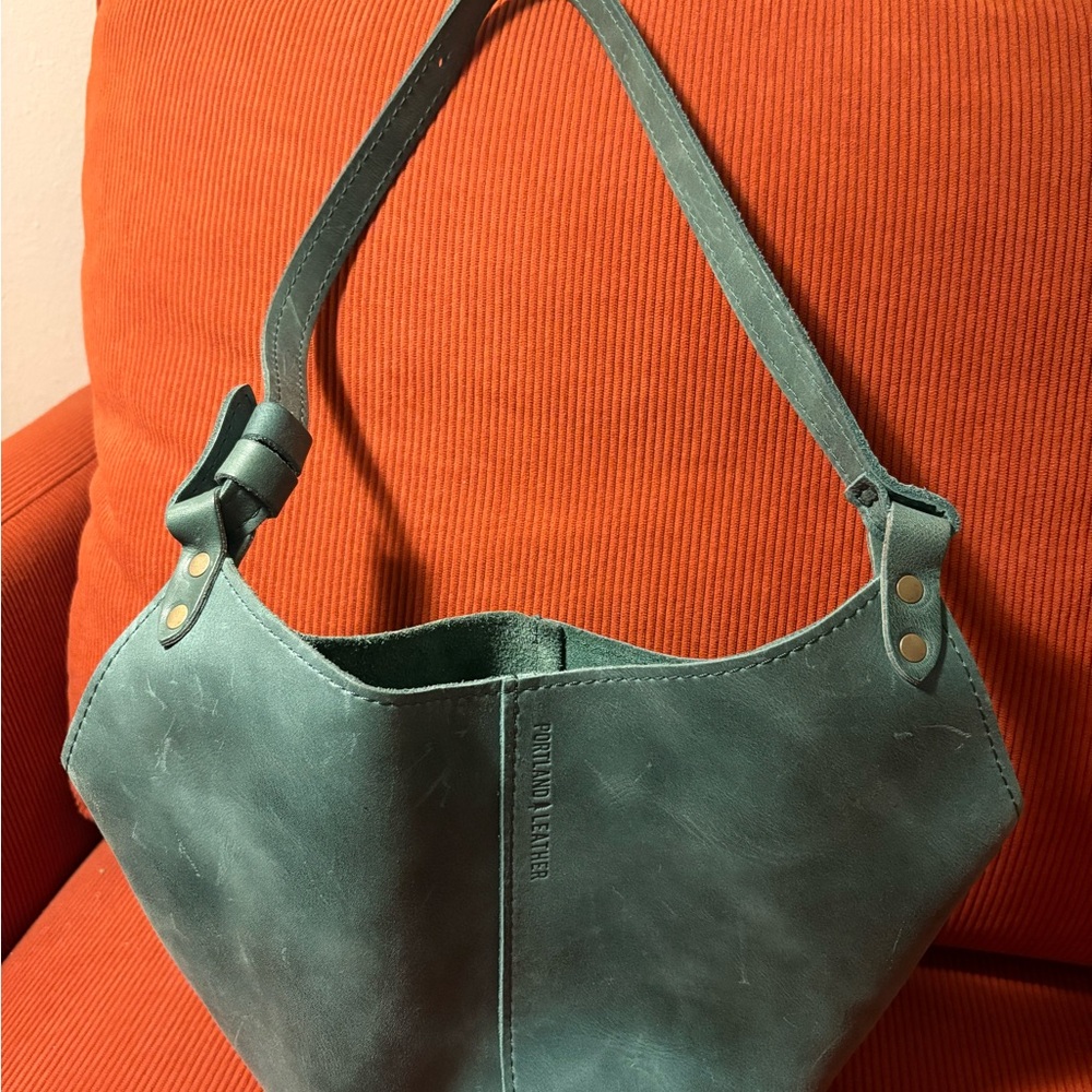 Portland Leather Teal Hobo Bag